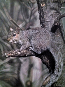 Pastel Squirrel by Micki Vroman